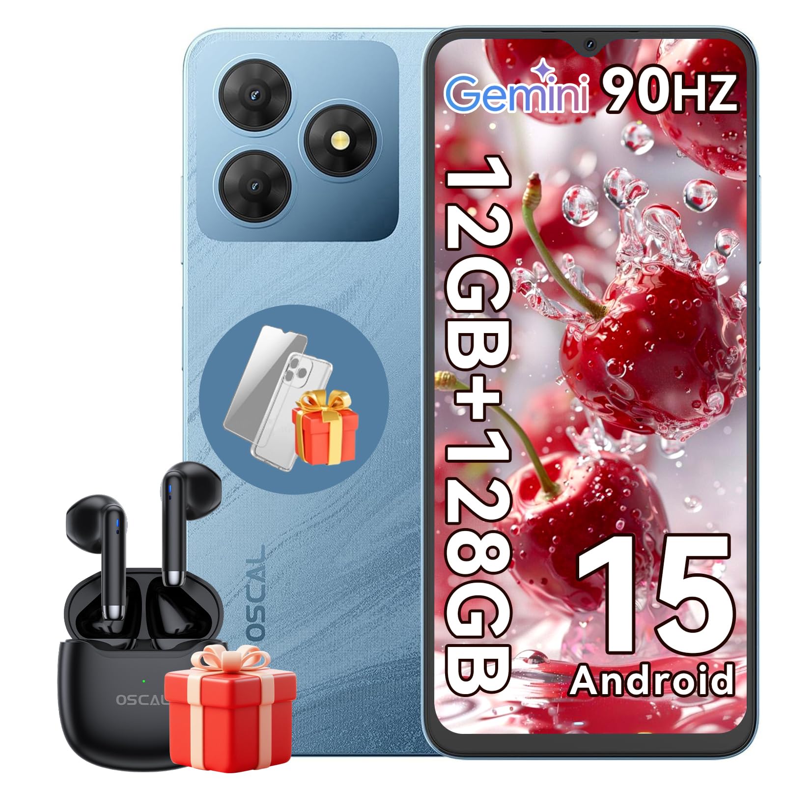 OSCAL Flat 2 6.56'' HD+ 90Hz Telefonos Moviles Libres, Android 15